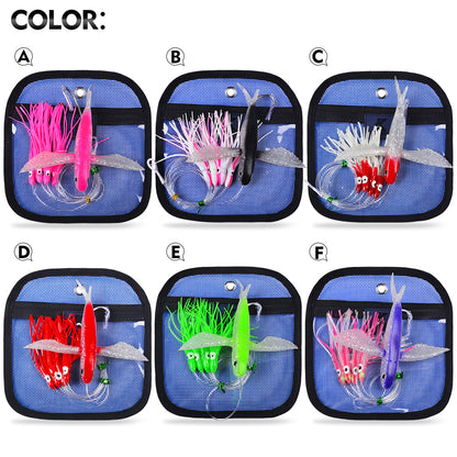 KATUYSHA Trolling Lure Set 1 Set Flying Fish Shape Bionic Lure Squid Tuna Mahi Sea Fishing Lure