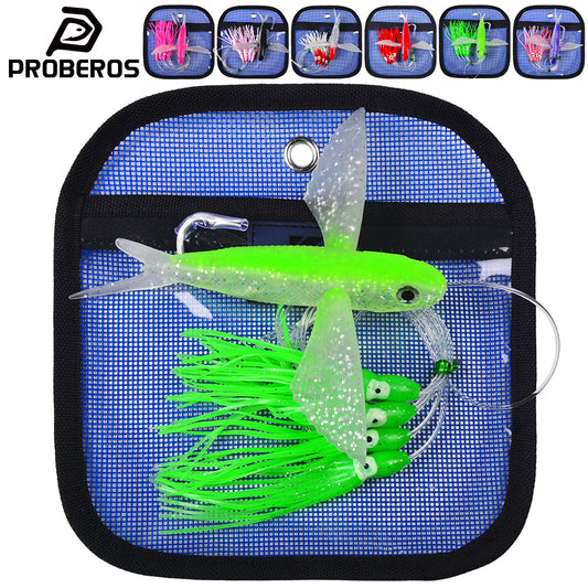KATUYSHA Trolling Lure Set 1 Set Flying Fish Shape Bionic Lure Squid Tuna Mahi Sea Fishing Lure