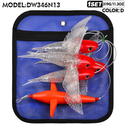 PROBEROS DW346 Flying Fish Trolling Lure Set for Tuna & Mahi