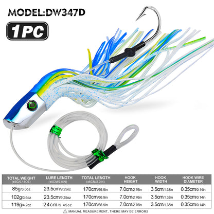 PROBEROS DW347 Big Game Trolling Lure Deep Sea Bait 85g-120g
