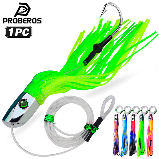 PROBEROS Trolling Lure Big Game Deep Sea Fishing Lure for Marlin Tuna Wahoo 1 Pc