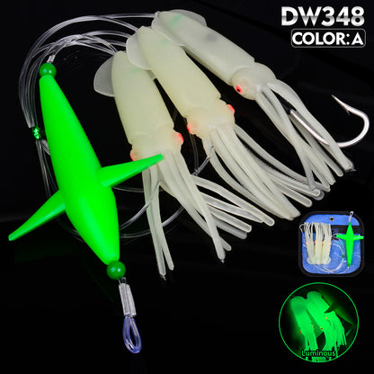 PROBEROS DW348 Trolling Squid Lure Set Saltwater Bait 140g 230g