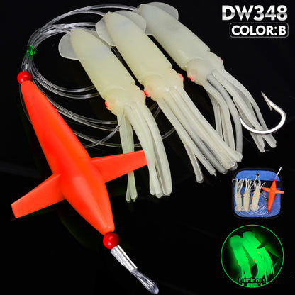 PROBEROS DW348 Trolling Squid Lure Set Saltwater Bait 140g 230g