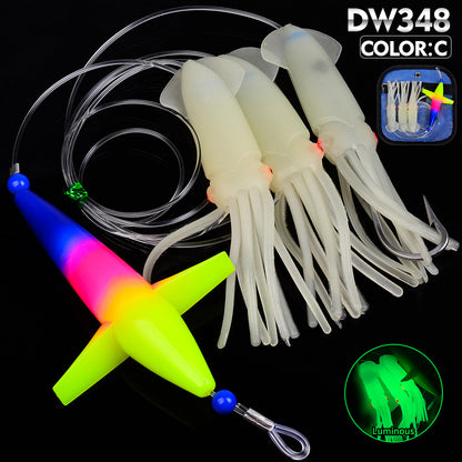 PROBEROS DW348 Trolling Squid Lure Set Saltwater Bait 140g 230g