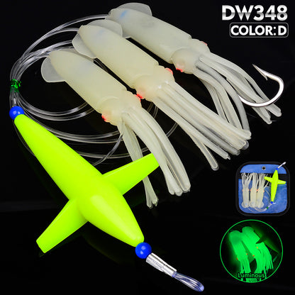 PROBEROS DW348 Trolling Squid Lure Set Saltwater Bait 140g 230g