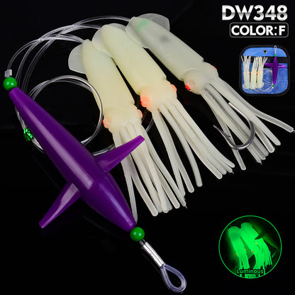 PROBEROS DW348 Trolling Squid Lure Set Saltwater Bait 140g 230g