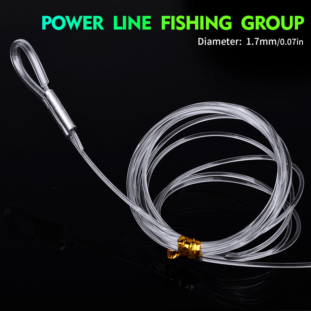 PROBEROS Trolling Squid Lure Set, 140g/230g, 2m Pre-Rigged LineSaltwater Trolling Bait with Squid Skirts, 1-PC Complete Set
