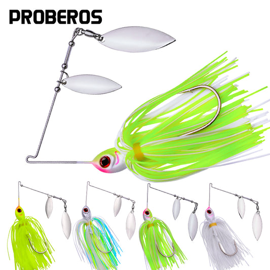 PROBEROS 5pc 17G 21G 1pc Fishing Lure Chatter Bait Spinner Wire Bait Weedless Buzzbait Wobbler For Bass Pike Walleye Fish