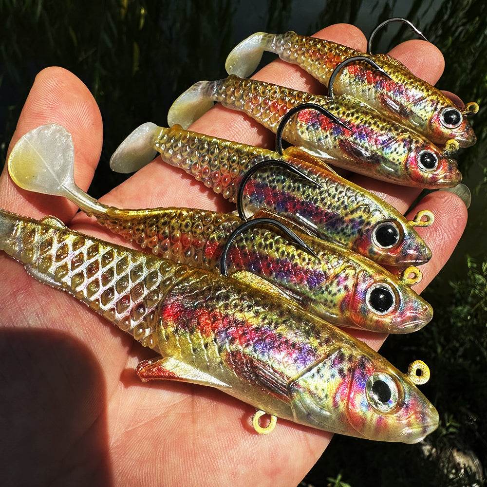 PROBEROS® 5PCS Hot Sale T Tail Silicone Soft Fishing Bait Jig Head Lure Artificial Bait 15G 18G 21G 29G 36G Rubber Baits for Sea Bass Carp Spoon Tackle - Proberos
