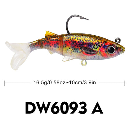 Sunlure DW6093 Split Tail Soft VIB Swimbait Jig Head 8.2g-26.7g