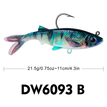 Sunlure DW6093 Split Tail Soft VIB Swimbait Jig Head 8.2g-26.7g