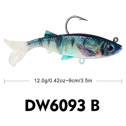 Sunlure DW6093 Split Tail Soft VIB Swimbait Jig Head 8.2g-26.7g