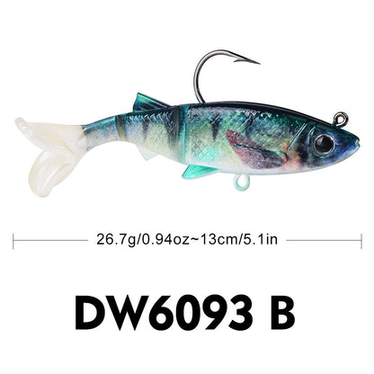 Sunlure DW6093 Split Tail Soft VIB Swimbait Jig Head 8.2g-26.7g