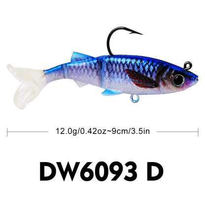 Sunlure DW6093 Split Tail Soft VIB Swimbait Jig Head 8.2g-26.7g