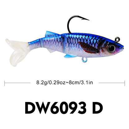 Sunlure DW6093 Split Tail Soft VIB Swimbait Jig Head 8.2g-26.7g