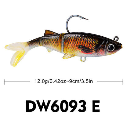 Sunlure DW6093 Split Tail Soft VIB Swimbait Jig Head 8.2g-26.7g