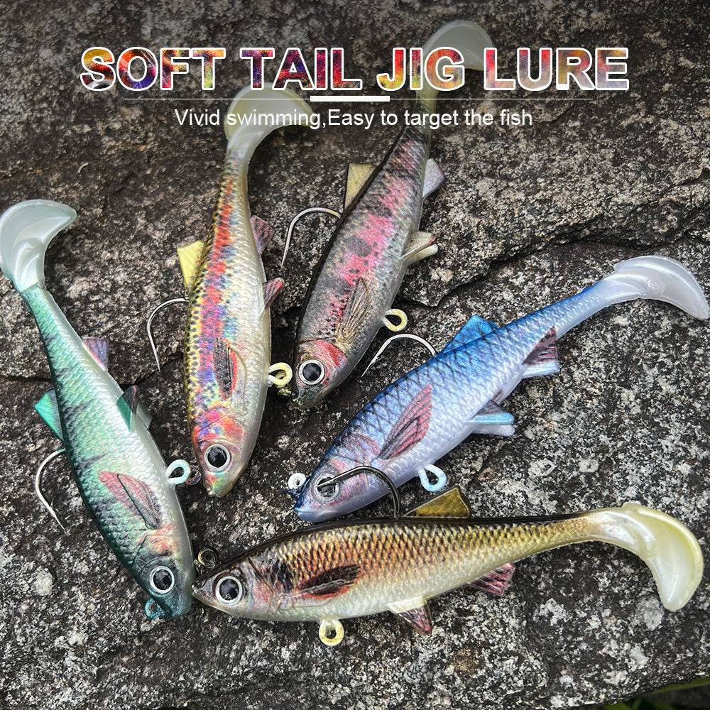 PROBEROS® 5pcs Premium Soft Fishing Lure Set Artificial Bait for Outdoor Tackle and Freshwater Fishing Adventures 9.5g 13g 16.5g 22.5g 28g - Proberos