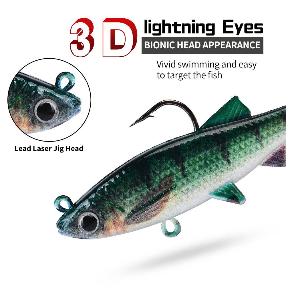 PROBEROS® 5pcs Premium Soft Fishing Lure Set Artificial Bait for Outdoor Tackle and Freshwater Fishing Adventures 9.5g 13g 16.5g 22.5g 28g - Proberos