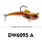 PROBEROS Premium Soft Artificial Bait Silicone Fishing Lures with Sharp Hooks for Saltwater and Freshwater Fishing - Lifelike Design