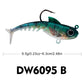 PROBEROS Premium Soft Artificial Bait Silicone Fishing Lures with Sharp Hooks for Saltwater and Freshwater Fishing - Lifelike Design