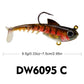 PROBEROS Premium Soft Artificial Bait Silicone Fishing Lures with Sharp Hooks for Saltwater and Freshwater Fishing - Lifelike Design
