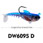 PROBEROS Premium Soft Artificial Bait Silicone Fishing Lures with Sharp Hooks for Saltwater and Freshwater Fishing - Lifelike Design