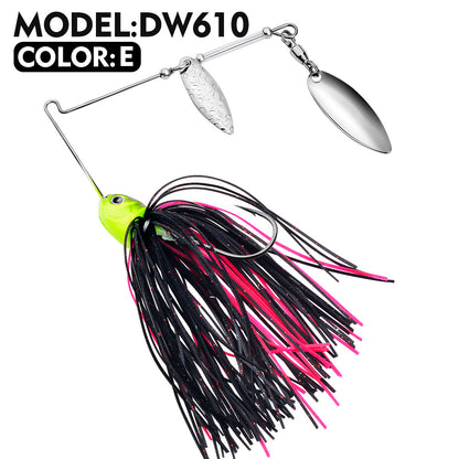 PROBEROS  5pc New Bearded Man Lure Bait Tassel Anti-hanging Bottom Bionic Bait 3D Eyes Spinner Bait Wholesale