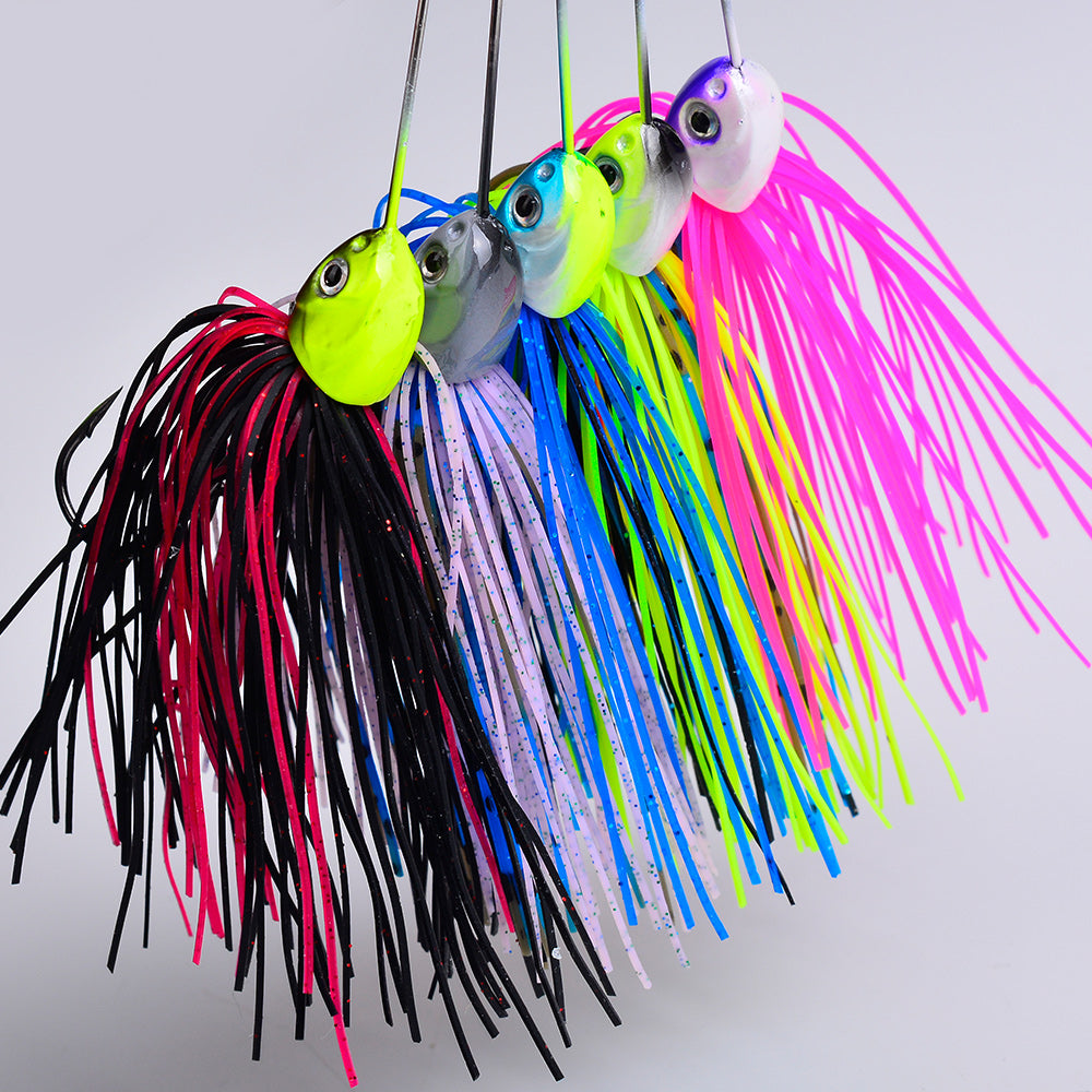 PROBEROS Spinnerbait Fishing Lure, Hard Metal Jig Spinner Baits Kits Swimbait for Bass Trout Pike Salmon Walleye Freshwater Saltwater 14g 17g