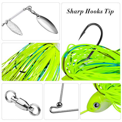 Proberos DW610 Spinnerbait Fishing Lure for Bass Trout 14g 17g