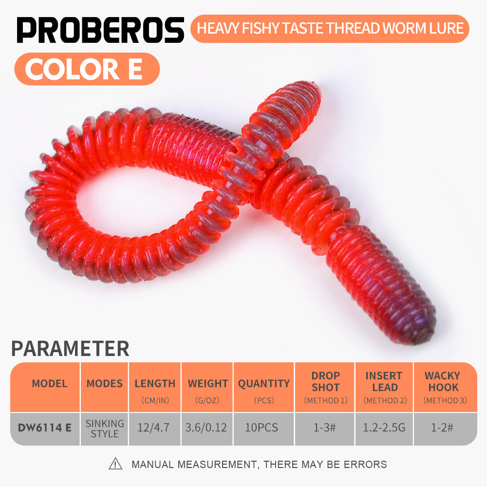 SUNLURE Ribbed Soft Plastic Worms 20PCS 3.6g/12cm Sinking Ribbed Worms for Bass Fishing &nbsp;for Drop Shot &amp; Wacky Rigs