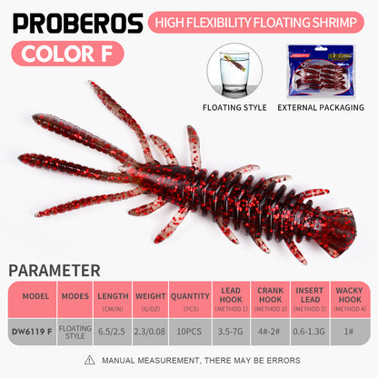 Sunlure DW6118 20PCS Crayfish Soft Baits Lure 6.5cm Sinking Floating