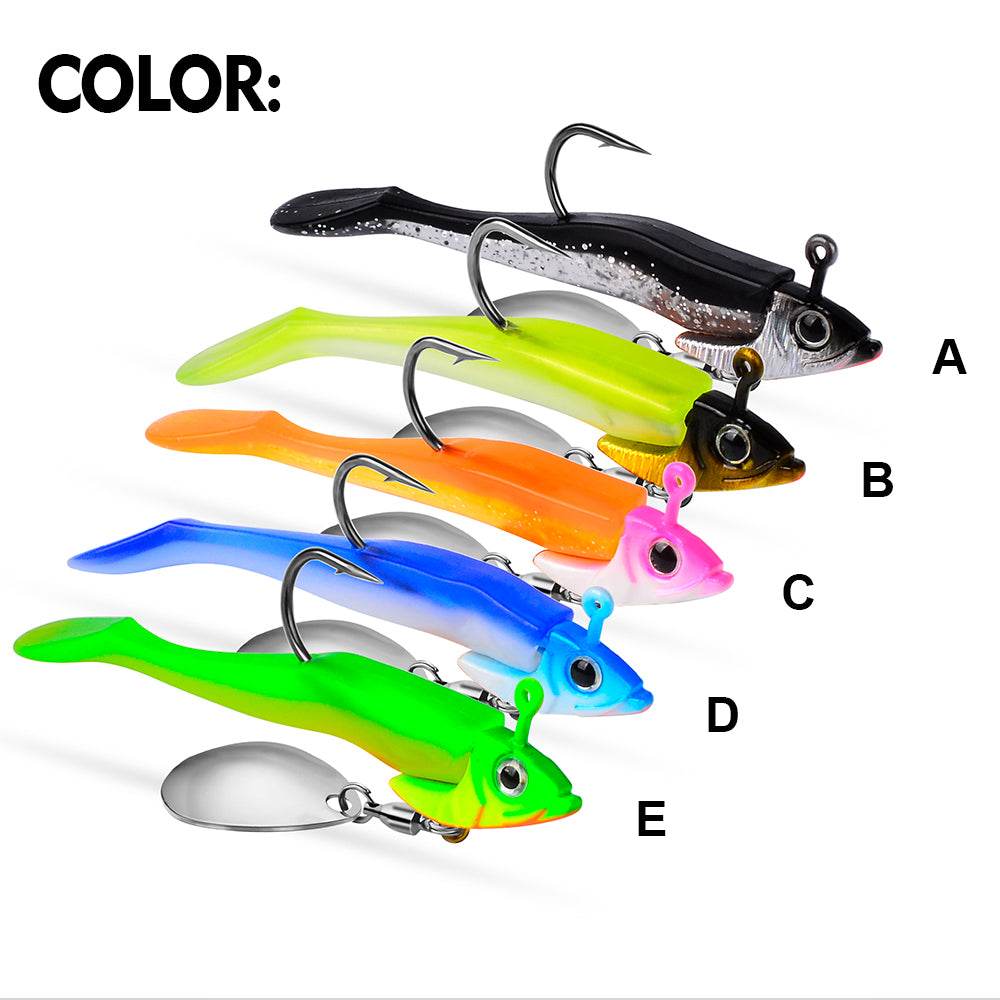 PROBEROS® 5PC Metal Spoons 7g 10g 15g Jigs Fishhook Fishing Lures Sinking Sequin Jigging Bait Jig Head Baits Baits Tackle Fishing Hook - Proberos