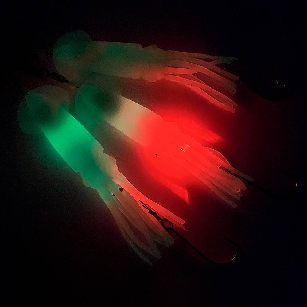 PROBEROS® 1Pcs 26cm Luminous Octopus Skirts 64g Saltwater Glow Squid Skirts Grouper Tuna jig Artificial Bait Outdoor Fishing - Proberos