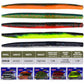 Proberos 5 packs, 10 pieces per pack, so there are 50 pieces Soft Fishing Worm Lures – Multi - Color Bass/Trout Baits for Freshwater