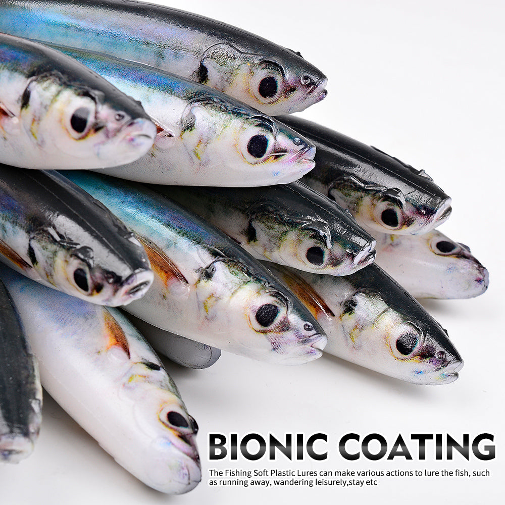 PROBEROS Realistic Mackerel Artificial Soft Fishing Bait 3PCS/Bag Drag