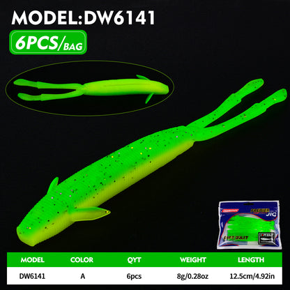 PROBEROS DW6141 Double Tail Soft Creature Bait 12.5cm 8g Bass Lures