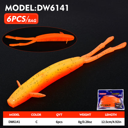PROBEROS DW6141 Double Tail Soft Creature Bait 12.5cm 8g Bass Lures
