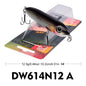 PROBEROS 5PC Top Water Pencil Lure Artificial Hard fishing Baits Wobbler Water Surface Fish Leurre 12g/10.2cm,26g/13.5cm 1PC
