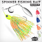 Spinnerbait Fishing Lure, Hard Metal Jig Spinner Baits Kits Swimbait for Bass Trout Pike Salmon  Freshwater Saltwater 5pcs/Pack