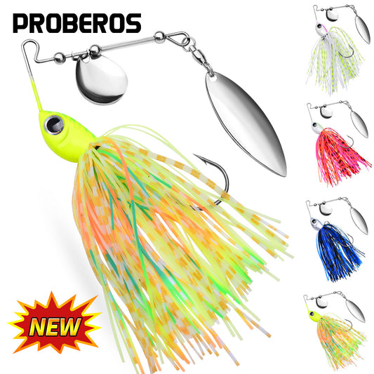 PROBEROS 5PCS 50g Spinner bait Fishing Lure for Bass Big size Double Blade Spinnerbait Jigs Fishing Bait High Quality
