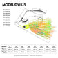Spinnerbait Fishing Lure, Hard Metal Jig Spinner Baits Kits Swimbait for Bass Trout Pike Salmon  Freshwater Saltwater 5pcs/Pack