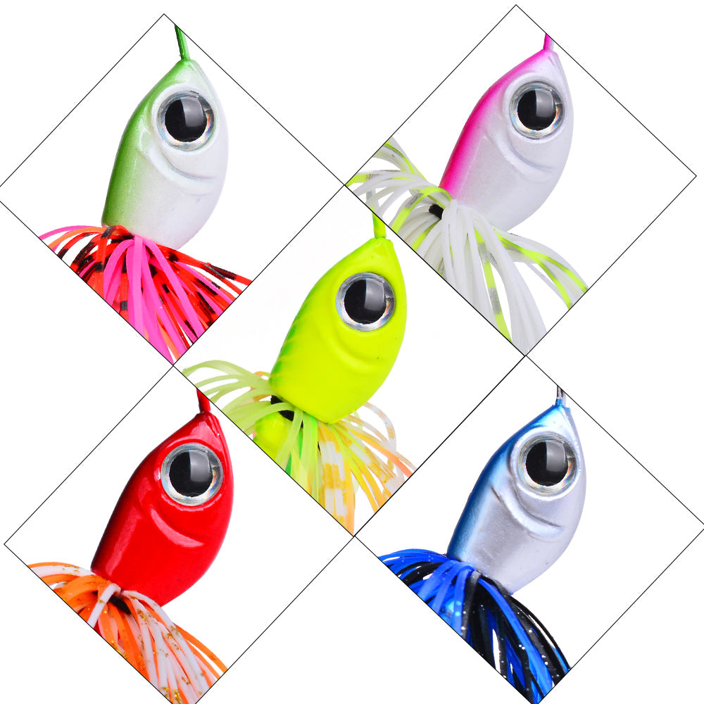 Spinnerbait Fishing Lure, Hard Metal Jig Spinner Baits Kits Swimbait for Bass Trout Pike Salmon  Freshwater Saltwater