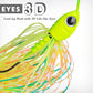 Spinnerbait Fishing Lure, Hard Metal Jig Spinner Baits Kits Swimbait for Bass Trout Pike Salmon  Freshwater Saltwater 5pcs/Pack