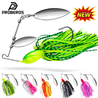 PROBEROS Spinnerbait Lure 5 Colors (A-E) Freshwater Fishing Bait 10g-14g (1PC Pack)
