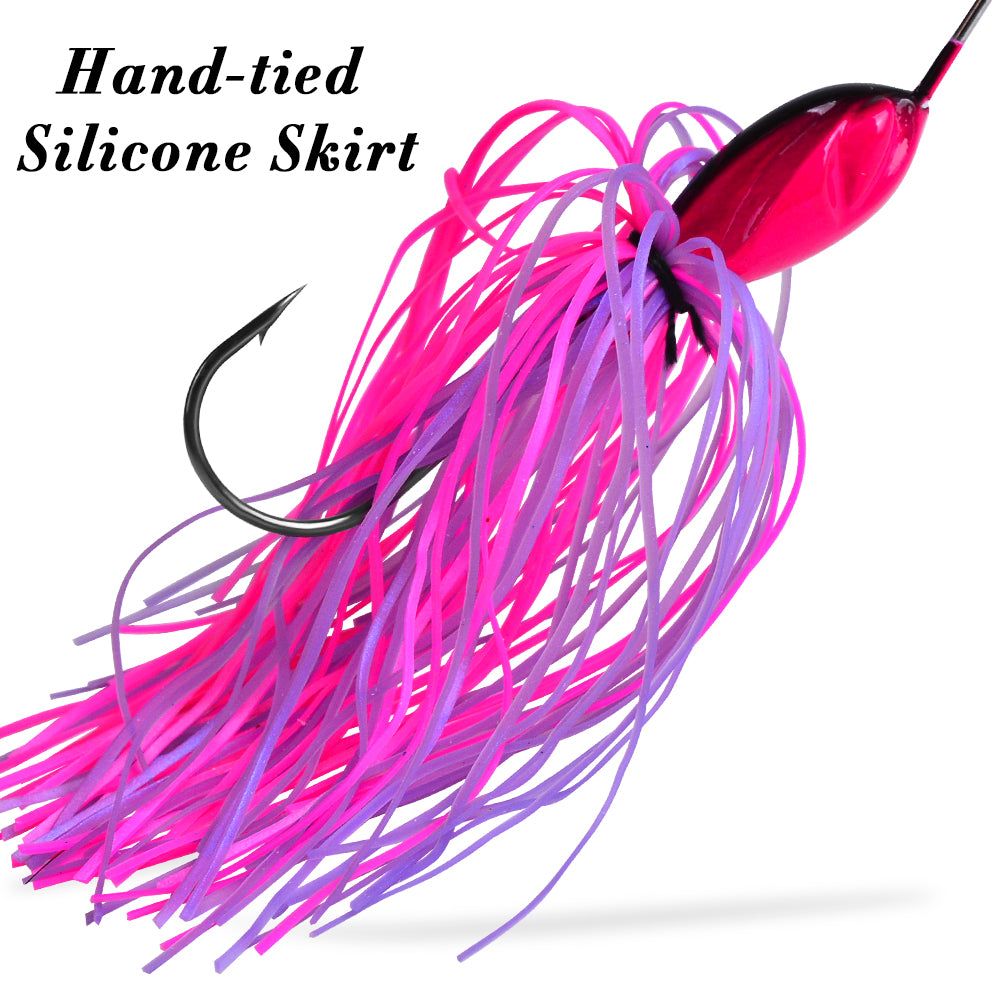 Spinnerbait Fishing Lure, Hard Metal Jig Spinner Baits Kits Swimbait for Bass Trout Pike Salmon  Freshwater Saltwater