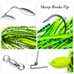 Spinnerbait Fishing Lure, Hard Metal Jig Spinner Baits Kits Swimbait for Bass Trout Pike Salmon  Freshwater Saltwater 5pcs/Pack