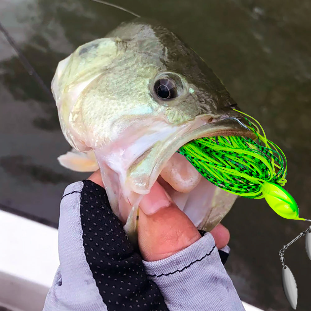 Spinnerbait Fishing Lure, Hard Metal Jig Spinner Baits Kits Swimbait for Bass Trout Pike Salmon  Freshwater Saltwater