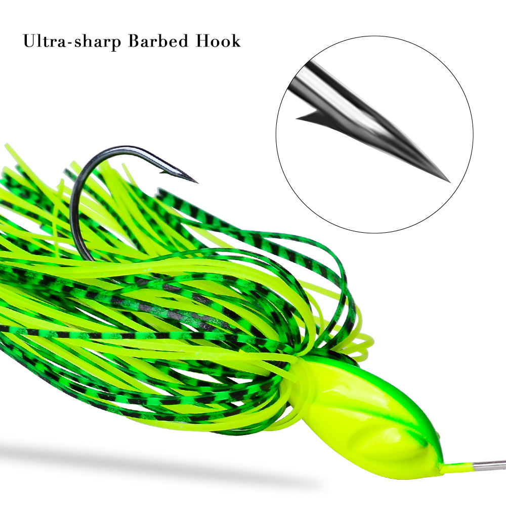 Spinnerbait Fishing Lure, Hard Metal Jig Spinner Baits Kits Swimbait for Bass Trout Pike Salmon  Freshwater Saltwater
