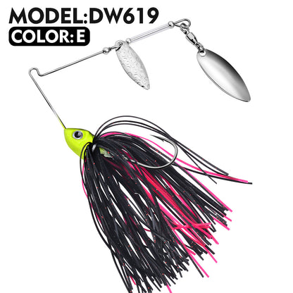 PROBEROS Spinnerbait Lure 5 Colors (A-E) Freshwater Fishing Bait 13.3g-16.5g (1PC Pack)