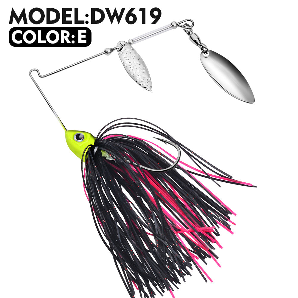 PROBEROS Spinnerbait Lure 5 Colors (A-E) Freshwater Fishing Bait 13.3g-16.5g (1PC Pack)